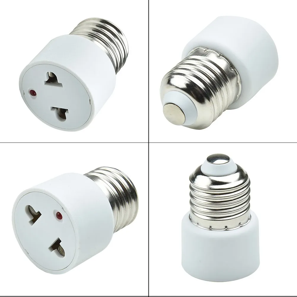 

1 Pc Lamp Socket Adapter Convert E27 Bulb To Regular U S /EU Plug Light Fixture Bulb Base 100-240V For Home Or Photostudio