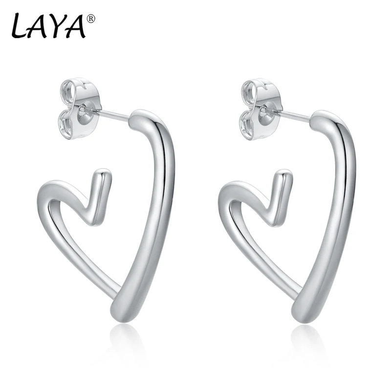 LAYA Stud Earrings for Women 925 Silver Needle Heart Shape Open Earrings Copper Luxury Vintage Piercing Ear Elegant Jewelry
LAYA Stud Earrings for Women 925 Silver Needle Heart Shape Open Earrings Copper Luxury Vintage Piercing Ear Elegant Jewelry