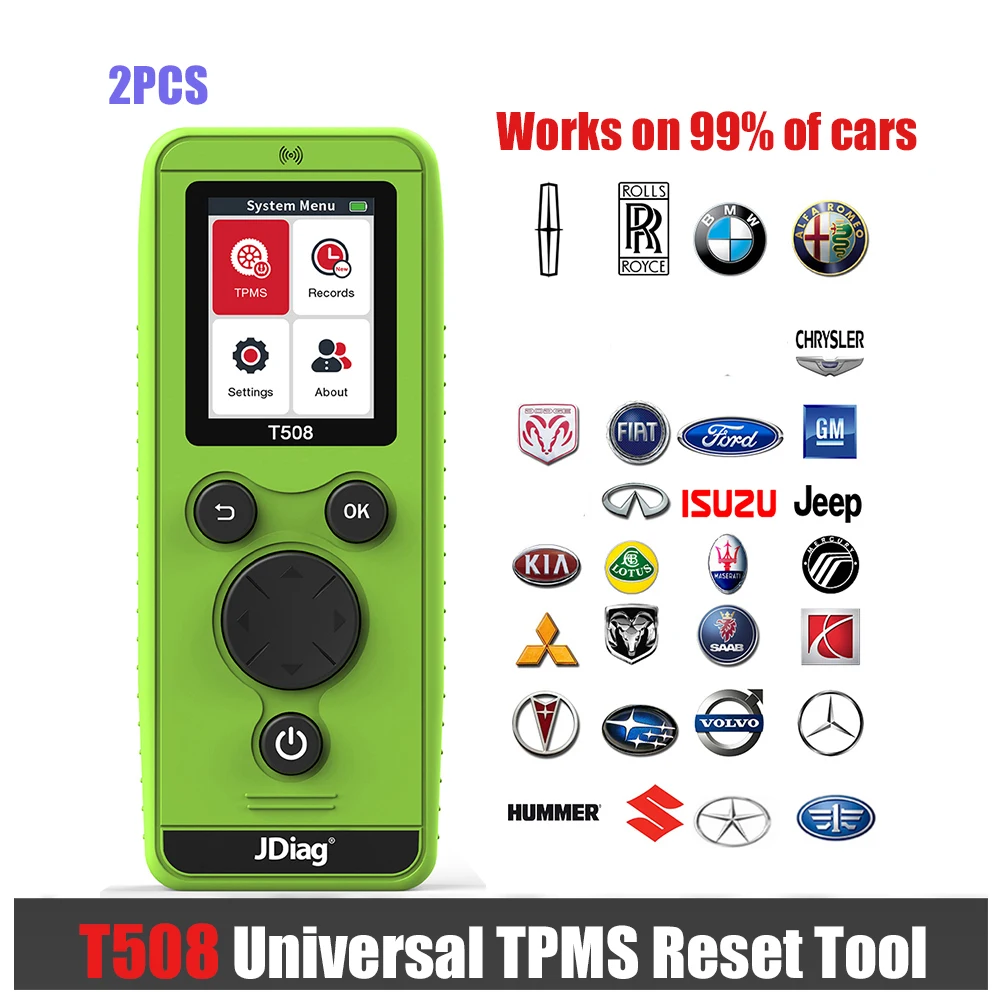 2pcs JDiag T508 Universal TPMS Relearn Tool For Suzuki Volvo BMW Audi Ford Jeep Retrofit Subaru Mitsubishi Hyundai Honda Skoda
2pcs JDiag T508 Universal TPMS Relearn Tool For Suzuki Volvo BMW Audi Ford Jeep Retrofit Subaru Mitsubishi Hyundai Honda Skoda