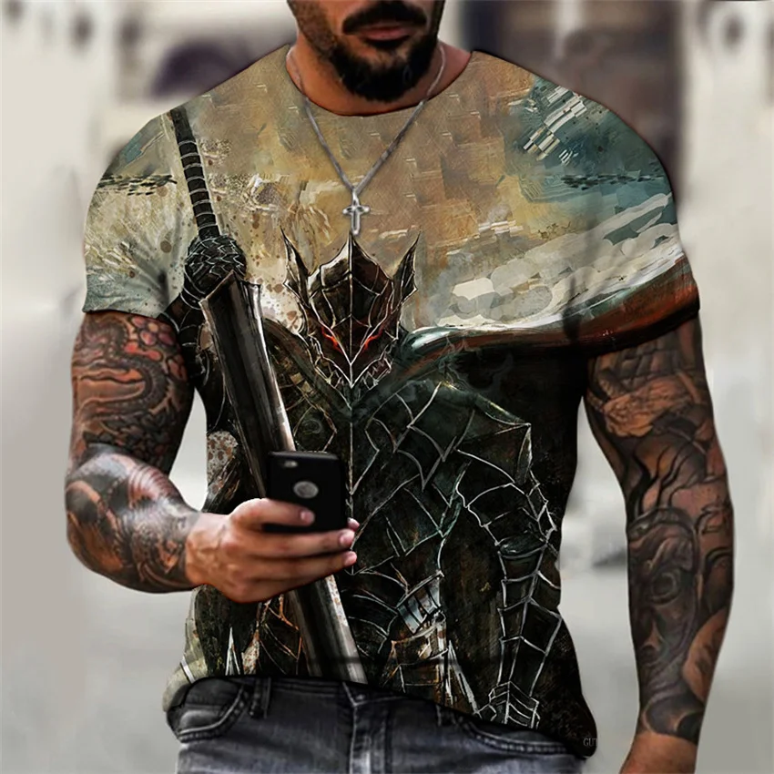 Футболка мужская с 3D принтом рыцаря фурии, топ с коротким рукавом, Повседневная Уличная одежда в Европейском стиле, лето
Футболка мужская с 3D принтом рыцаря фурии, топ с коротким рукавом, Повседневная Уличная одежда в Европейском стиле, лето
