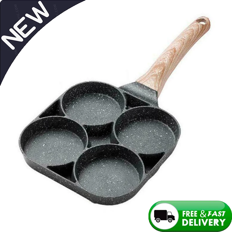 4 Hole Omelet Pan For Burger Eggs Ham Pancake Maker Wooden Handle Frying Pot Non-stick Cooking Breakfast Kitchen Omelet Pot
4 Hole Omelet Pan For Burger Eggs Ham Pancake Maker Wooden Handle Frying Pot Non-stick Cooking Breakfast Kitchen Omelet Pot