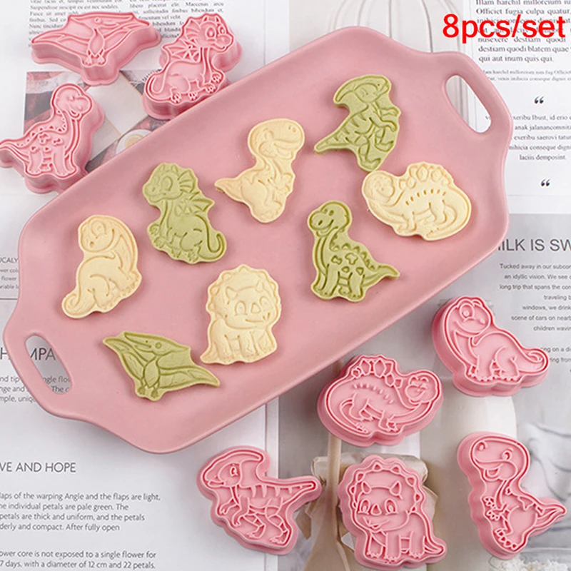 8Pcs/Set Cartoon Dinosaur Cookie Cutters 3D Plastic Pressable Biscuit Mold Cookie Stamp Pastry Tool Kitchen Baking Mold
8Pcs/Set Cartoon Dinosaur Cookie Cutters 3D Plastic Pressable Biscuit Mold Cookie Stamp Pastry Tool Kitchen Baking Mold