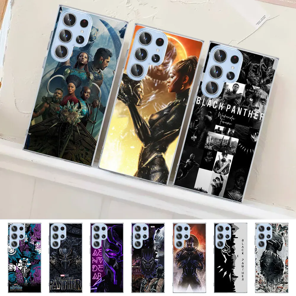 

Black Panther Marvel Case for Samsung Galaxy S23 S22 Ultra S21 S20 FE Cases S10 5G S9 S8 Plus S10e S7 Edge Soft TPU Phone Cover