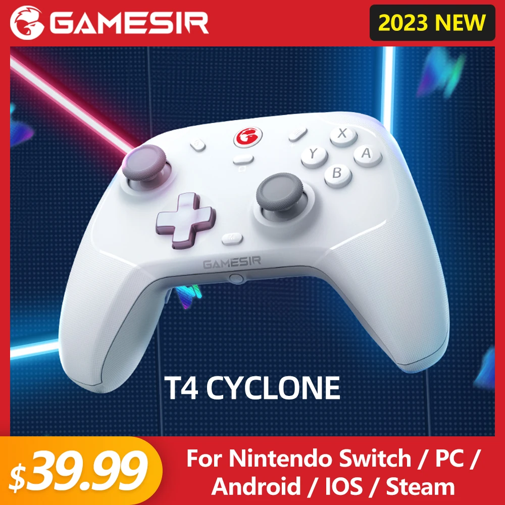 GameSir T4 Cyclone Multiplatform Wireless with Hall Effect Sticks and Triggers Gaming Gamepad Android Controle PC Nintendo swich 
GameSir T4 Cyclone Multiplatform Wireless with Hall Effect Sticks and Triggers Gaming Gamepad Android Controle PC Nintendo swich