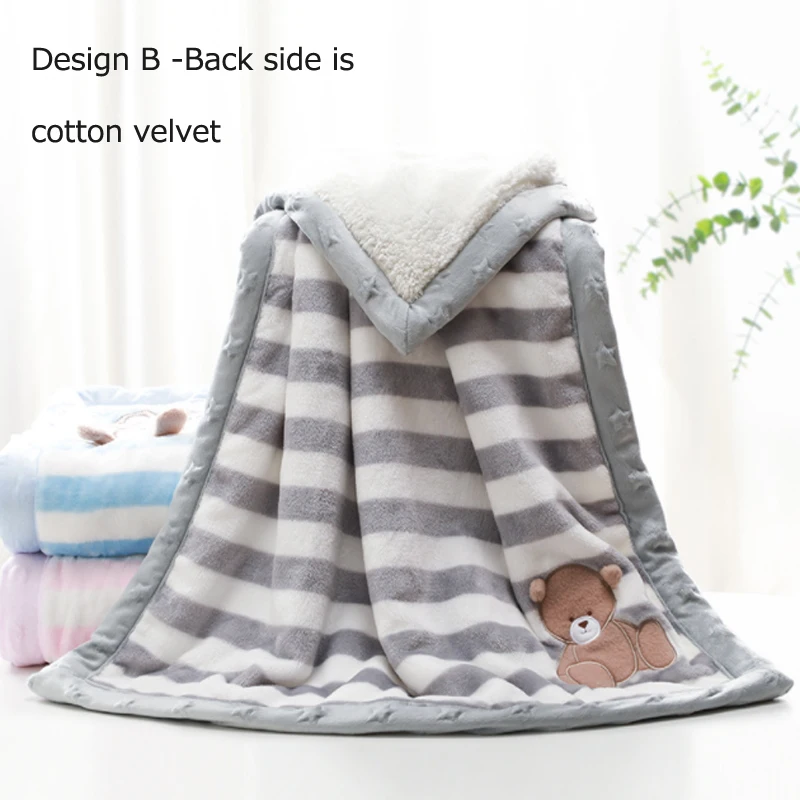 Cartoon Baby Blanket Thicken Double Layer Flannel Warm Swaddle Envelope Soft Stroller Wrap Newborn Kids Bedding Blanket Home
Cartoon Baby Blanket Thicken Double Layer Flannel Warm Swaddle Envelope Soft Stroller Wrap Newborn Kids Bedding Blanket Home
