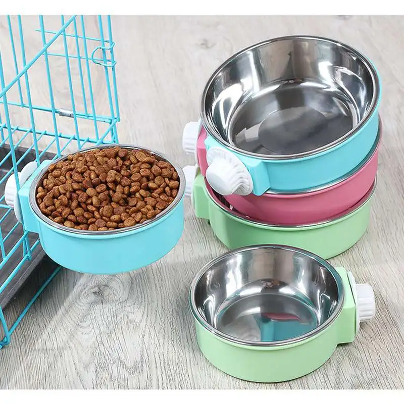 Crate Dog Bowl Removable Stainless Steel Pet Kennel Cage Hanging Food Bowls & Water Feeder for Puppy, Cat, Rabbit ,Small Animals 
Crate Dog Bowl Removable Stainless Steel Pet Kennel Cage Hanging Food Bowls & Water Feeder for Puppy, Cat, Rabbit ,Small Animals