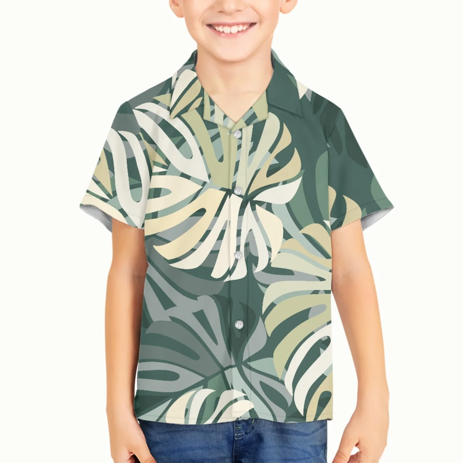Tropical Plantain Leaf Pattern Children Kid Boy Harajuku Hawaiian Shirt Printed Short Sleeve Casual Street Summer Beach Clothing
Tropical Plantain Leaf Pattern Children Kid Boy Harajuku Hawaiian Shirt Printed Short Sleeve Casual Street Summer Beach Clothing