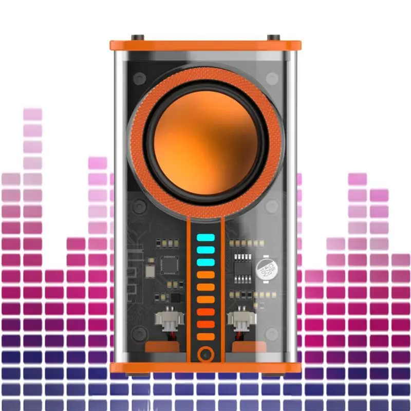 K07 Transparent Wireless Blue Tooth Speaker 5.0 Wireless Mecha Speaker With Sound Light Rhythm Stereo Cyber Punk Music Speaker
K07 Transparent Wireless Blue Tooth Speaker 5.0 Wireless Mecha Speaker With Sound Light Rhythm Stereo Cyber Punk Music Speaker