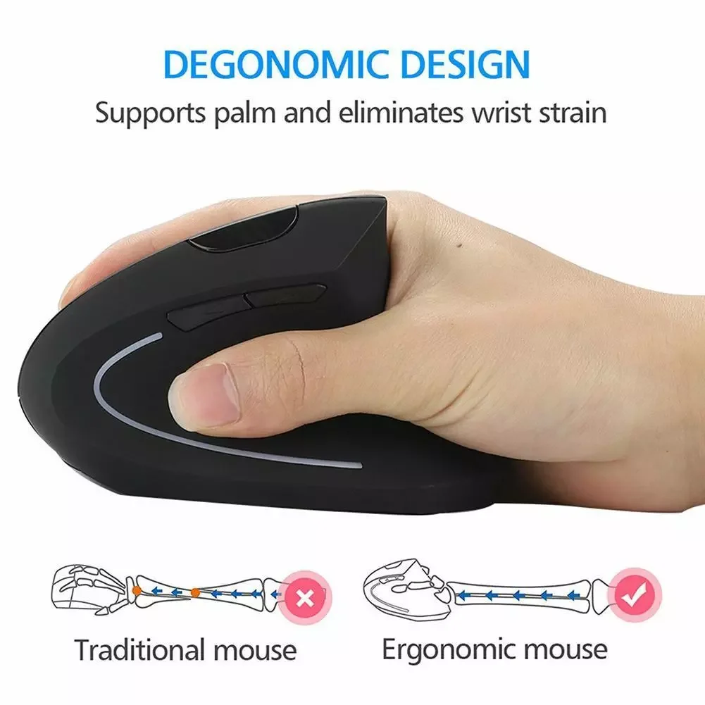 Ergonomic Vertical Mouse 2.4G Wireless Right Left Hand Mouse Mice 6D PC Mouse USB For Laptop Gamer Optical Computer Gaming J7W3
Ergonomic Vertical Mouse 2.4G Wireless Right Left Hand Mouse Mice 6D PC Mouse USB For Laptop Gamer Optical Computer Gaming J7W3
