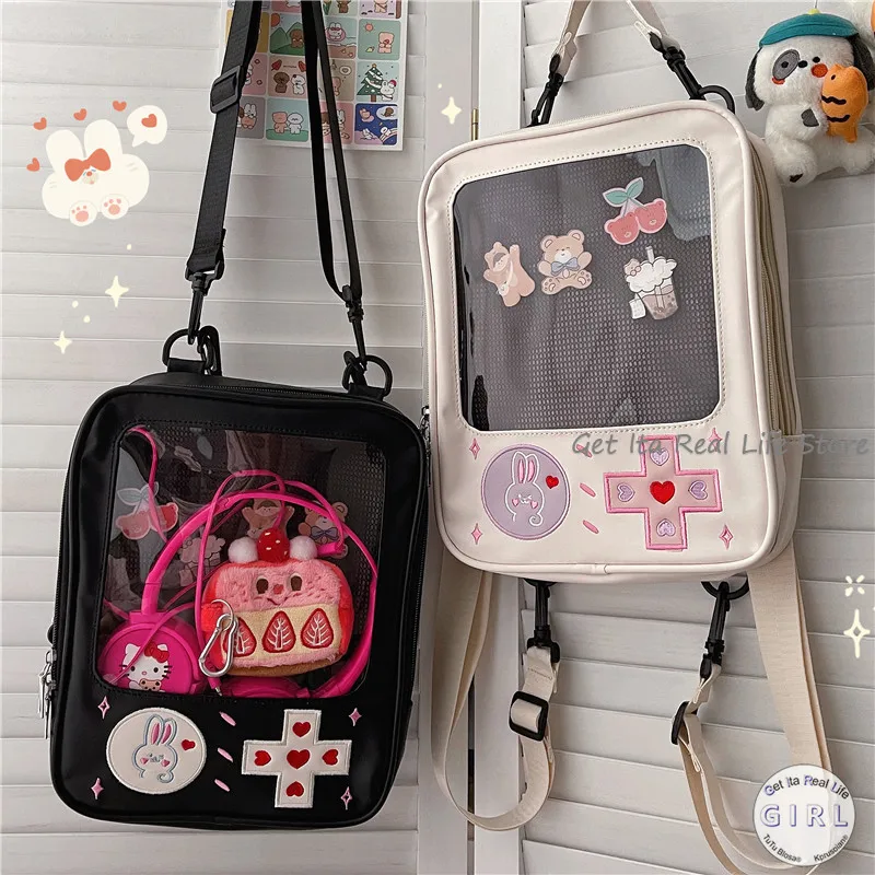 Bag Ita Kawaii Dispaly Bag Rucksack Transparent Lolita Clear Cute Japanese Backpack Women Pin Shoulder Girls Backpack Bunny
Bag Ita Kawaii Dispaly Bag Rucksack Transparent Lolita Clear Cute Japanese Backpack Women Pin Shoulder Girls Backpack Bunny