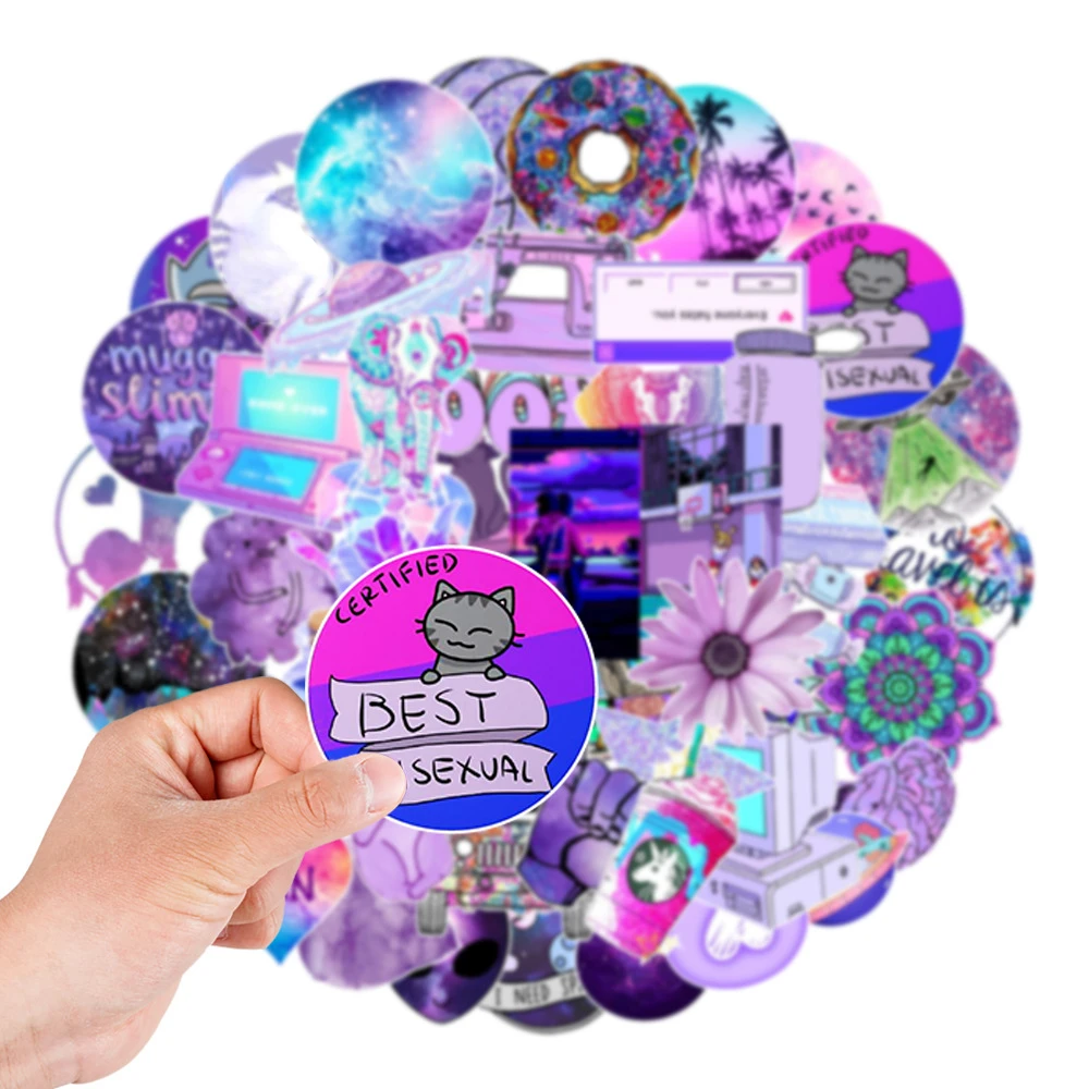 50PCS Cute Cartoon Purple INS Style Graffiti Stickers Aesthetic Laptop Phone Water Bottle Bike Decal Kid Toy Sticker
50PCS Cute Cartoon Purple INS Style Graffiti Stickers Aesthetic Laptop Phone Water Bottle Bike Decal Kid Toy Sticker