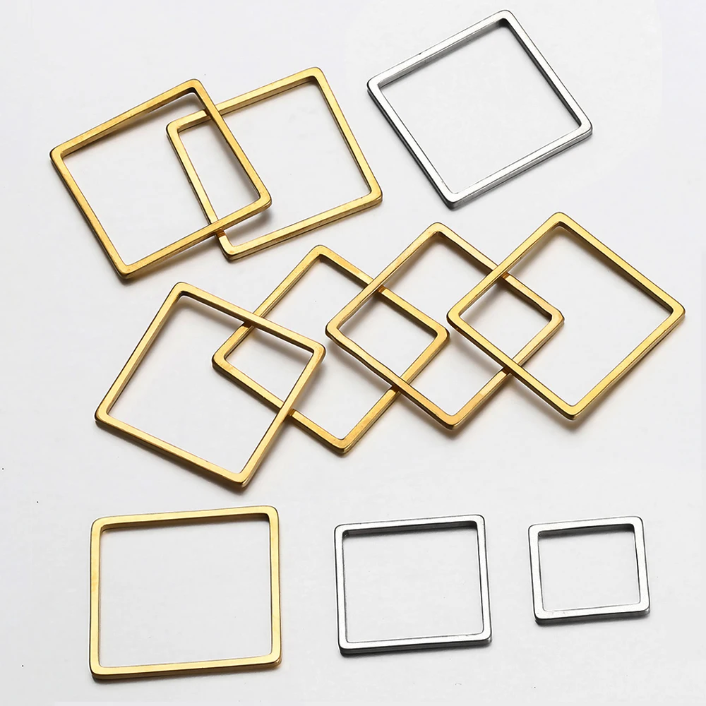 20pcs Gold Color Stainless Steel Square Frame Charms Pendants for Earrings Necklace DIY Jewelry Making Accessories Supplies
20pcs Gold Color Stainless Steel Square Frame Charms Pendants for Earrings Necklace DIY Jewelry Making Accessories Supplies