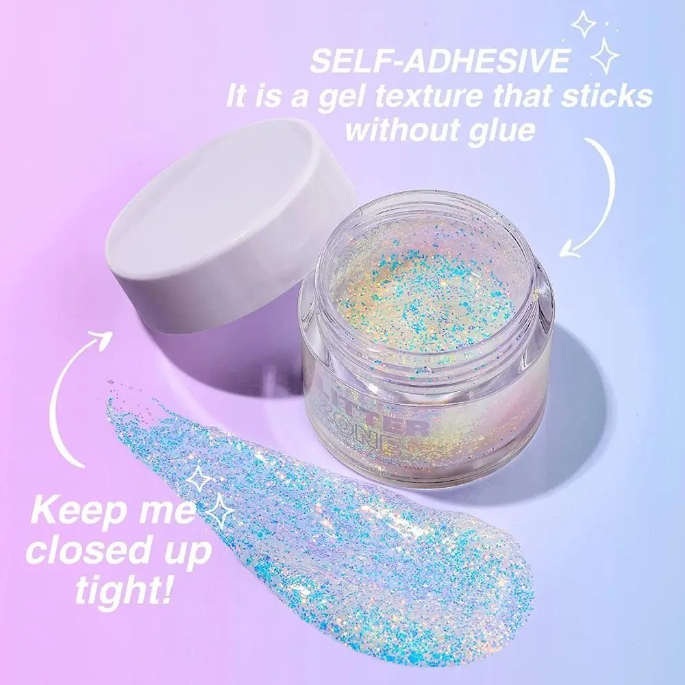 Holographic Liquid Eyeshadow Body Glitter Gel for Face Hair Body Nail Waterproof Festival Party Rave Accessories
Holographic Liquid Eyeshadow Body Glitter Gel for Face Hair Body Nail Waterproof Festival Party Rave Accessories