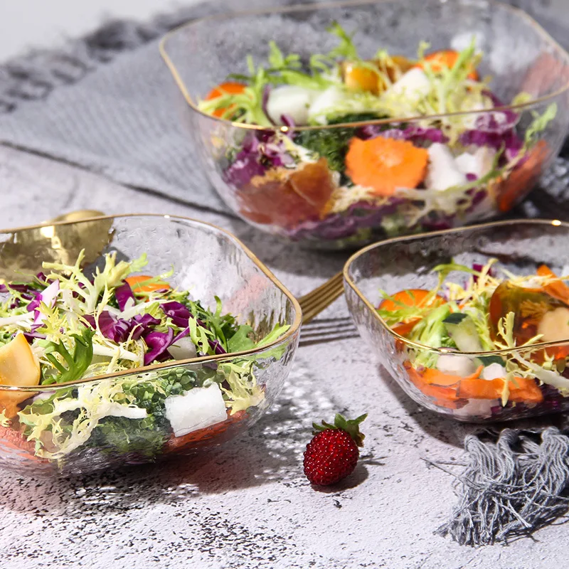 Glass Square Salad Bowl Home Size Nordic Creative Transparent Breakfast Bowl Dessert Bowl Fruit Bowl
Glass Square Salad Bowl Home Size Nordic Creative Transparent Breakfast Bowl Dessert Bowl Fruit Bowl
