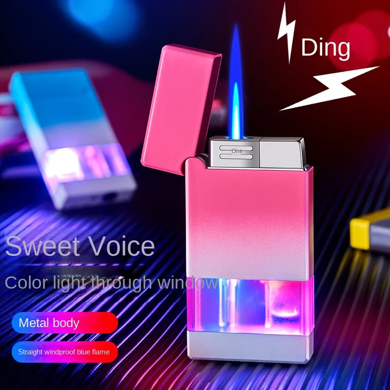 Loud Colored Lighter Gradient Lighter Transparent Air Window Metal Inflatable Lighter Gadgets for Men Smoking Accessories 
Loud Colored Lighter Gradient Lighter Transparent Air Window Metal Inflatable Lighter Gadgets for Men Smoking Accessories
