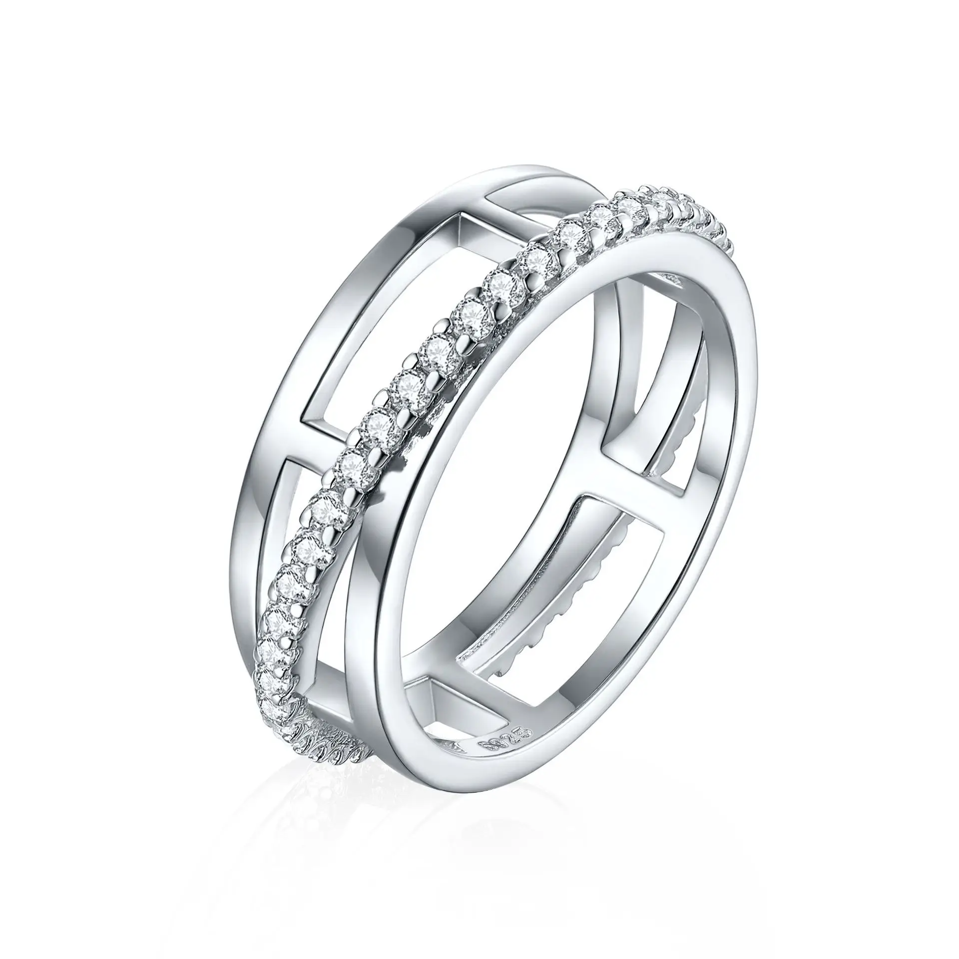 New European and American Three Ring Multi Ring 925 Silver Ring High Grade Zircon Ring Set Large Brand Women's Ring Ins
New European and American Three Ring Multi Ring 925 Silver Ring High Grade Zircon Ring Set Large Brand Women's Ring Ins