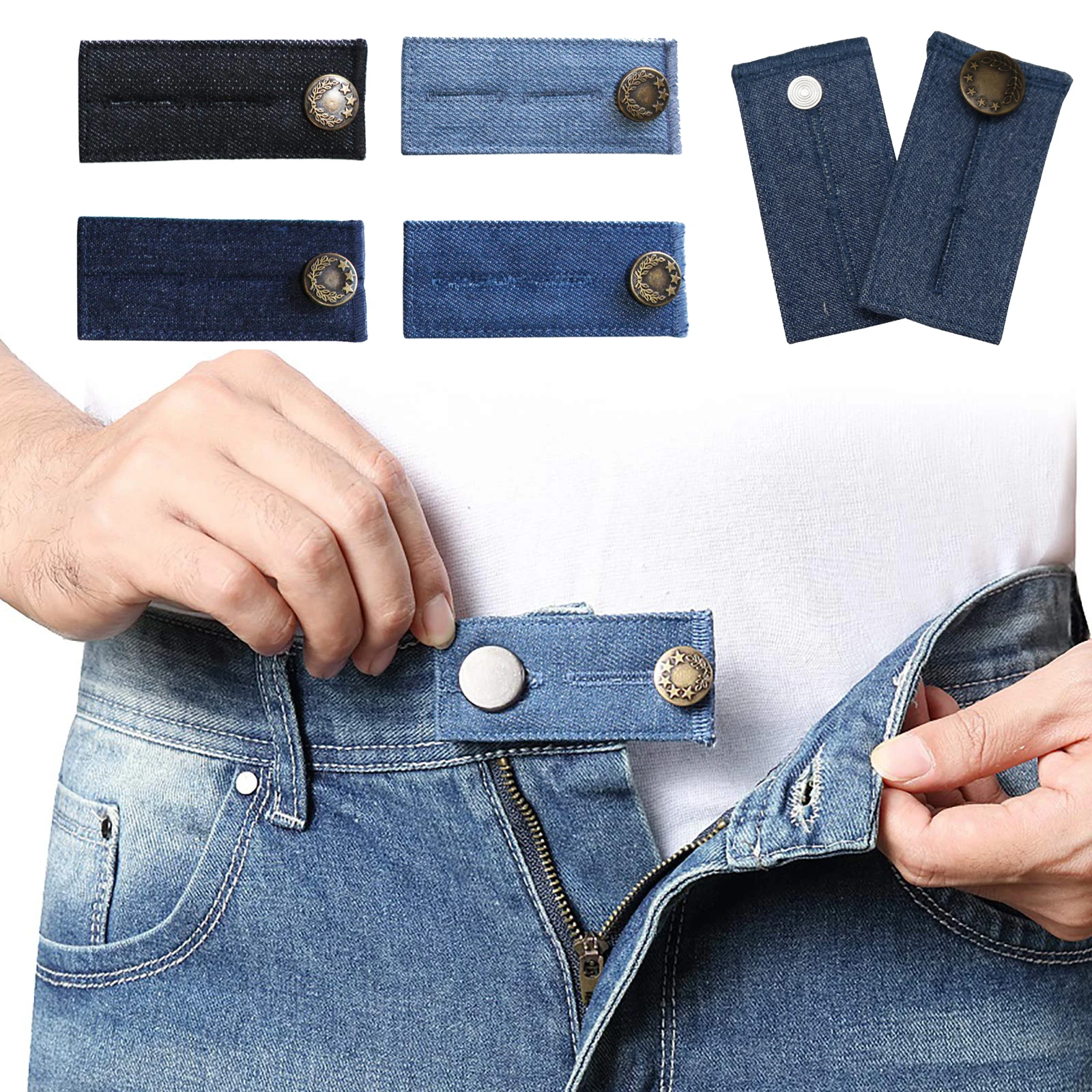 Waist Extenders for Men and Women Adjustable Waistband Expanders for Jeans Trousers Pants Buttons Extender Unisex Belt Extension
Waist Extenders for Men and Women Adjustable Waistband Expanders for Jeans Trousers Pants Buttons Extender Unisex Belt Extension