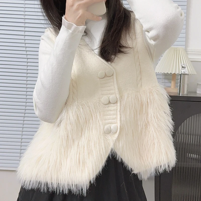 Новинка Осень-зима вязаный свитер жилет с бахромой Женский мягкий теплый свитер с V-образным вырезом Женские зимние модные пуловеры трикотажные жилеты 29063
Новинка Осень-зима вязаный свитер жилет с бахромой Женский мягкий теплый свитер с V-образным вырезом Женские зимние модные пуловеры трикотажные жилеты 29063