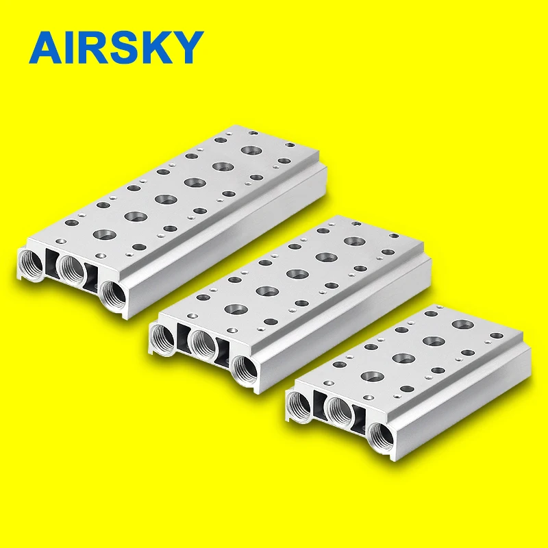 Pneumatic Solenoid Valves Plate Base Manifold With Accessories For 4V110-06 4v210-08 4V320 Air Exhaust Manifold 100M 200M 300M
Pneumatic Solenoid Valves Plate Base Manifold With Accessories For 4V110-06 4v210-08 4V320 Air Exhaust Manifold 100M 200M 300M