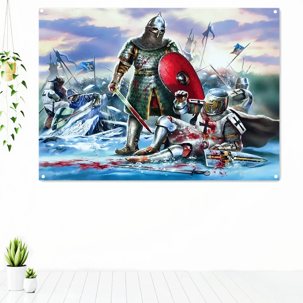 Knights Templar Posters Wall Hanging Ornaments Mural Canvas Painting Ancient Cross Legion Banners Flags Wall Art Home Decor E5
Knights Templar Posters Wall Hanging Ornaments Mural Canvas Painting Ancient Cross Legion Banners Flags Wall Art Home Decor E5