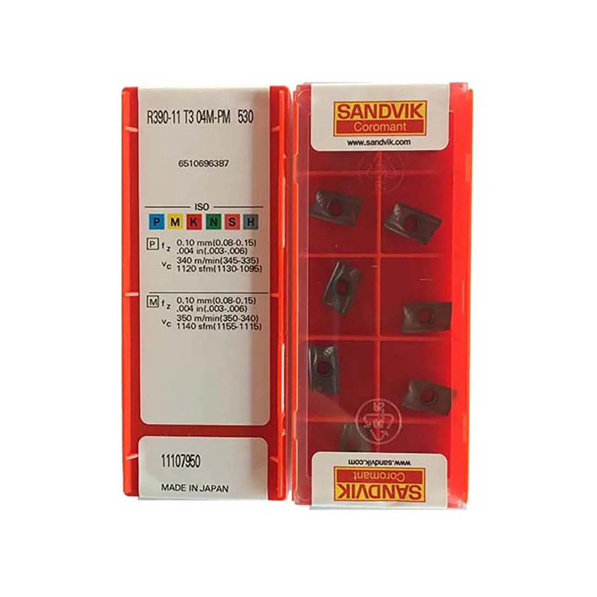 Sandvik Coromant 100% Original R390 R39011 T308M 11T320E 11T324E 170408M 180612M 11T316M PM PL 530 Milling Inserts
Sandvik Coromant 100% Original R390 R39011 T308M 11T320E 11T324E 170408M 180612M 11T316M PM PL 530 Milling Inserts
