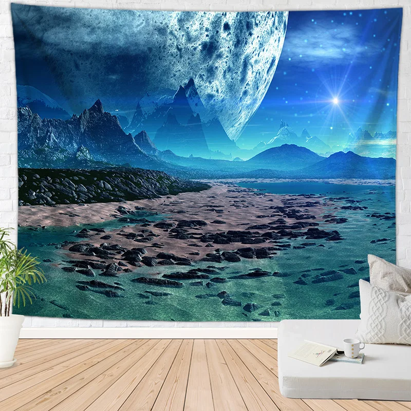 

Universe Celestial Wall Tapestry Boho Home Decor Psychedelic Galaxy Scenery Wall Cloth Tapestries Planet Tapestry Wall Hanging