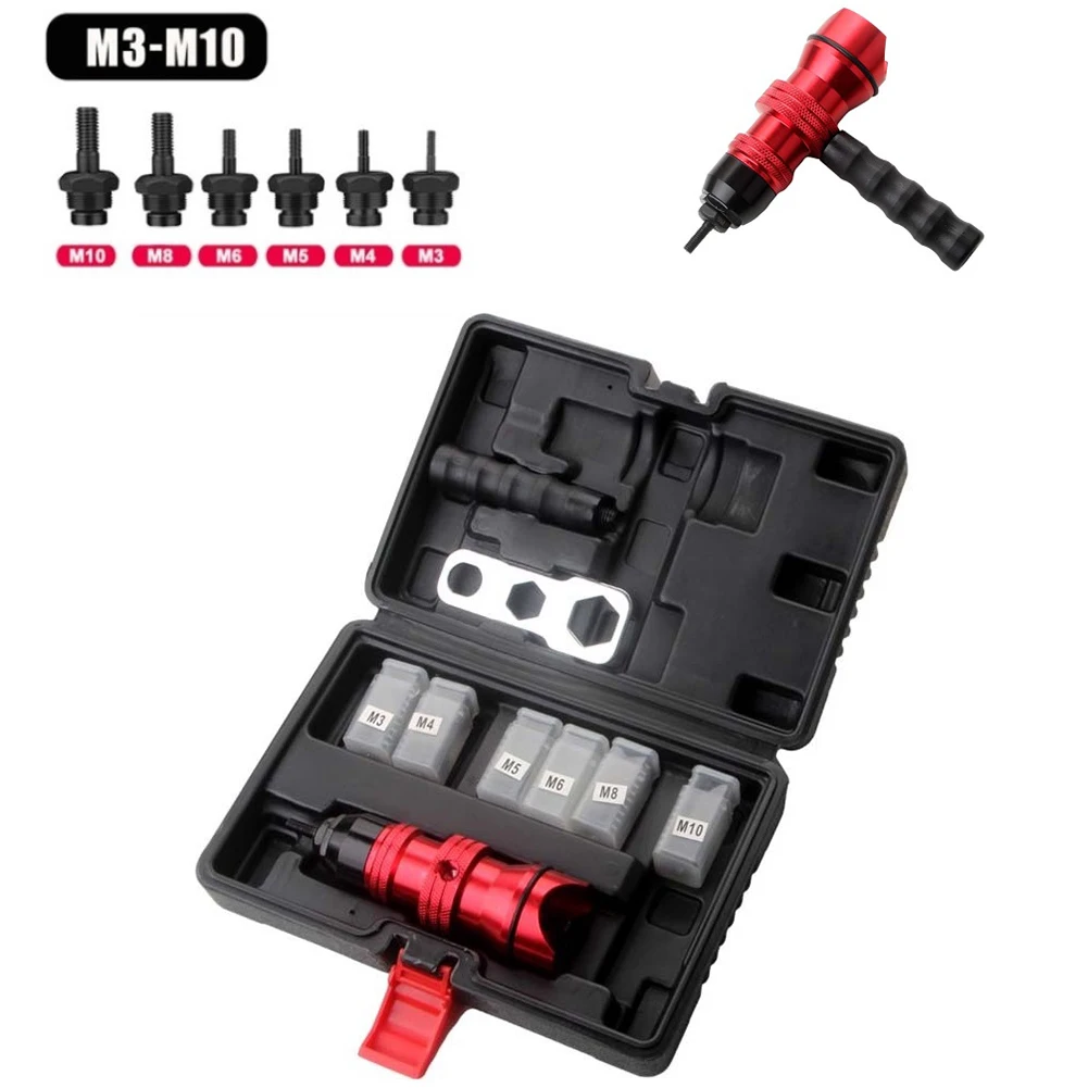 Rivet Nut Tool Adapter Riveting M3-M10 Electric Drill Adapter Insertion Nut Riveter Tool Detachable Handle Electric Dril Tool
Rivet Nut Tool Adapter Riveting M3-M10 Electric Drill Adapter Insertion Nut Riveter Tool Detachable Handle Electric Dril Tool