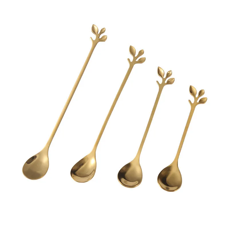 Creative Stainless Steel Spoon Branch Leaves Spoon Coffee Kitchen Accessories Tableware Decoration Titanium-Plated Dessert Spoon
Creative Stainless Steel Spoon Branch Leaves Spoon Coffee Kitchen Accessories Tableware Decoration Titanium-Plated Dessert Spoon