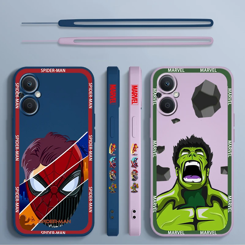 Marvel SpiderMan Hulk hero Phone Case For OPPO Find X5 X3 X2 Lite Pro Neo A5 A53 A94 4G 5G Liquid Left Rope Soft Cover
Marvel SpiderMan Hulk hero Phone Case For OPPO Find X5 X3 X2 Lite Pro Neo A5 A53 A94 4G 5G Liquid Left Rope Soft Cover