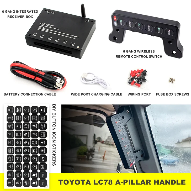 6-клавишная панель переключателей для Toyota LC HILUX HIACE FJ CRUISER TUNDRA LAND CRUISER PRADO, ручка управления на стойке, 12 В 24 В
6-клавишная панель переключателей для Toyota LC HILUX HIACE FJ CRUISER TUNDRA LAND CRUISER PRADO, ручка управления на стойке, 12 В 24 В
