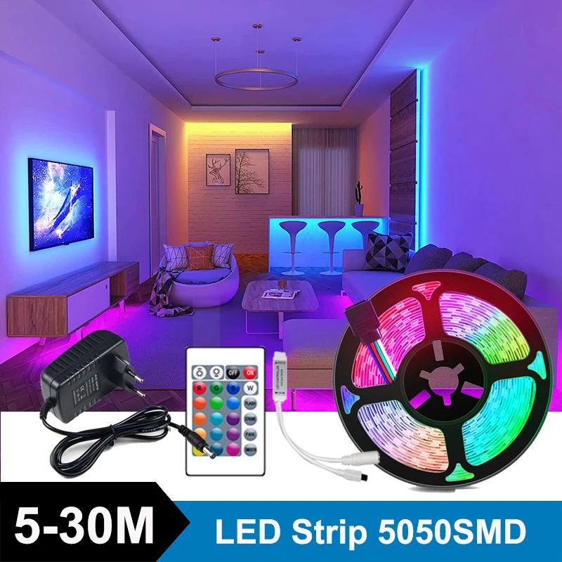 LED Strip Lights for Bedroom Mini Controller Alexa Wifi RGB LED Tape Strip 24K 5050 Neon Light Strips Wall Room LED Decoration
LED Strip Lights for Bedroom Mini Controller Alexa Wifi RGB LED Tape Strip 24K 5050 Neon Light Strips Wall Room LED Decoration