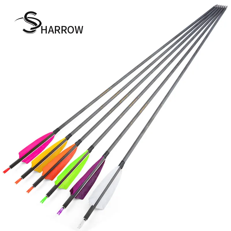 400 Spine High Quality Carbon Arrows 4'' Turkey Feather 7 Color Arrows Archery Shooting Hunting Recurve Compound Bow Accessories
400 Spine High Quality Carbon Arrows 4'' Turkey Feather 7 Color Arrows Archery Shooting Hunting Recurve Compound Bow Accessories