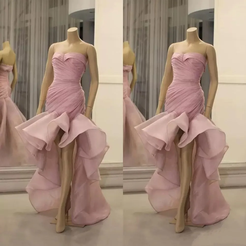 2022 Stylish Pink Bridesmaid Cocktail Dresses Sweetheart Mermaid Organza Prom Formal Party Pageant Gowns robe de soirée Femme
2022 Stylish Pink Bridesmaid Cocktail Dresses Sweetheart Mermaid Organza Prom Formal Party Pageant Gowns robe de soirée Femme