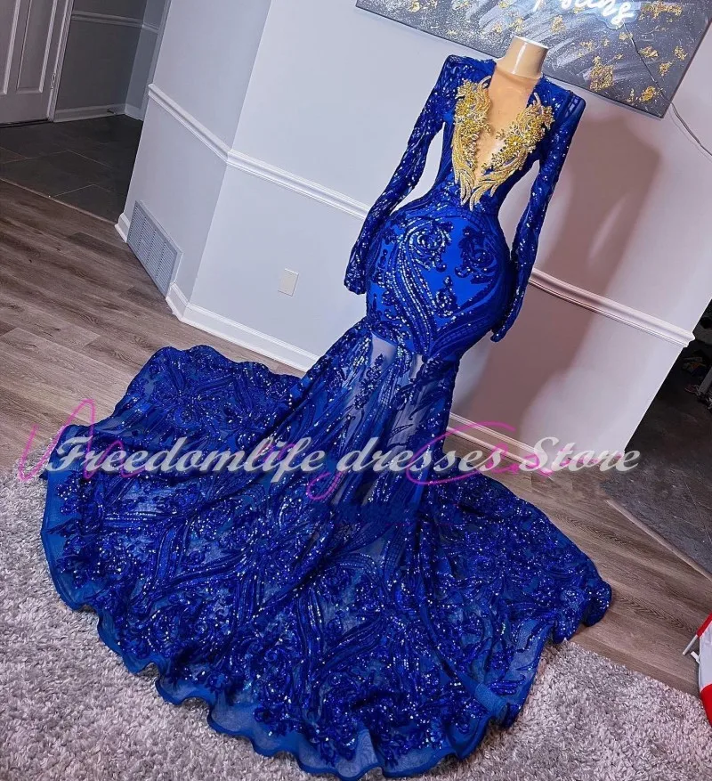 Cara&Alan Royal Blue Prom Dresses For Women 2022 Sequin Mermaid Evening Dress Long Sleeves Black Girls Party Gowns
Cara&Alan Royal Blue Prom Dresses For Women 2022 Sequin Mermaid Evening Dress Long Sleeves Black Girls Party Gowns