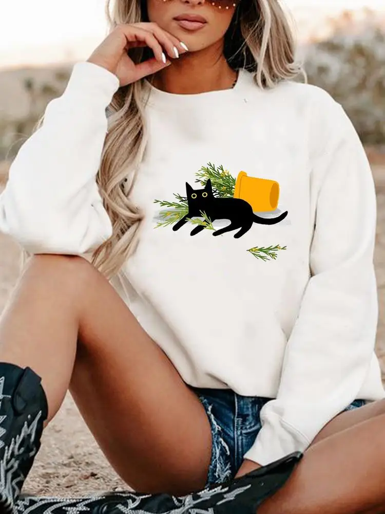 Cat Cartoon Lovely Print Graphic Sweatshirts Spring Autumn Clothing Woman Fashion Hoodies Female Women Casual Pullovers
Cat Cartoon Lovely Print Graphic Sweatshirts Spring Autumn Clothing Woman Fashion Hoodies Female Women Casual Pullovers