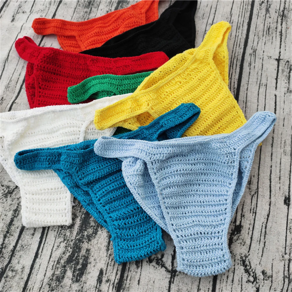 Men Women Breathable Underwear Hand Crochet Gstring Swimming Sunbathing Thong Knitting Underpants Hollow Solid Thick Lingeries
Men Women Breathable Underwear Hand Crochet Gstring Swimming Sunbathing Thong Knitting Underpants Hollow Solid Thick Lingeries