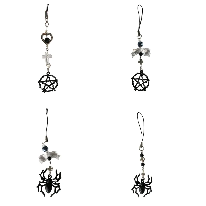 DIY Handmade Phone Charm Y2K Women Halloween Bowknot Pendant Black Spiders Strap Lanyard Crossed Bead Accessories
DIY Handmade Phone Charm Y2K Women Halloween Bowknot Pendant Black Spiders Strap Lanyard Crossed Bead Accessories