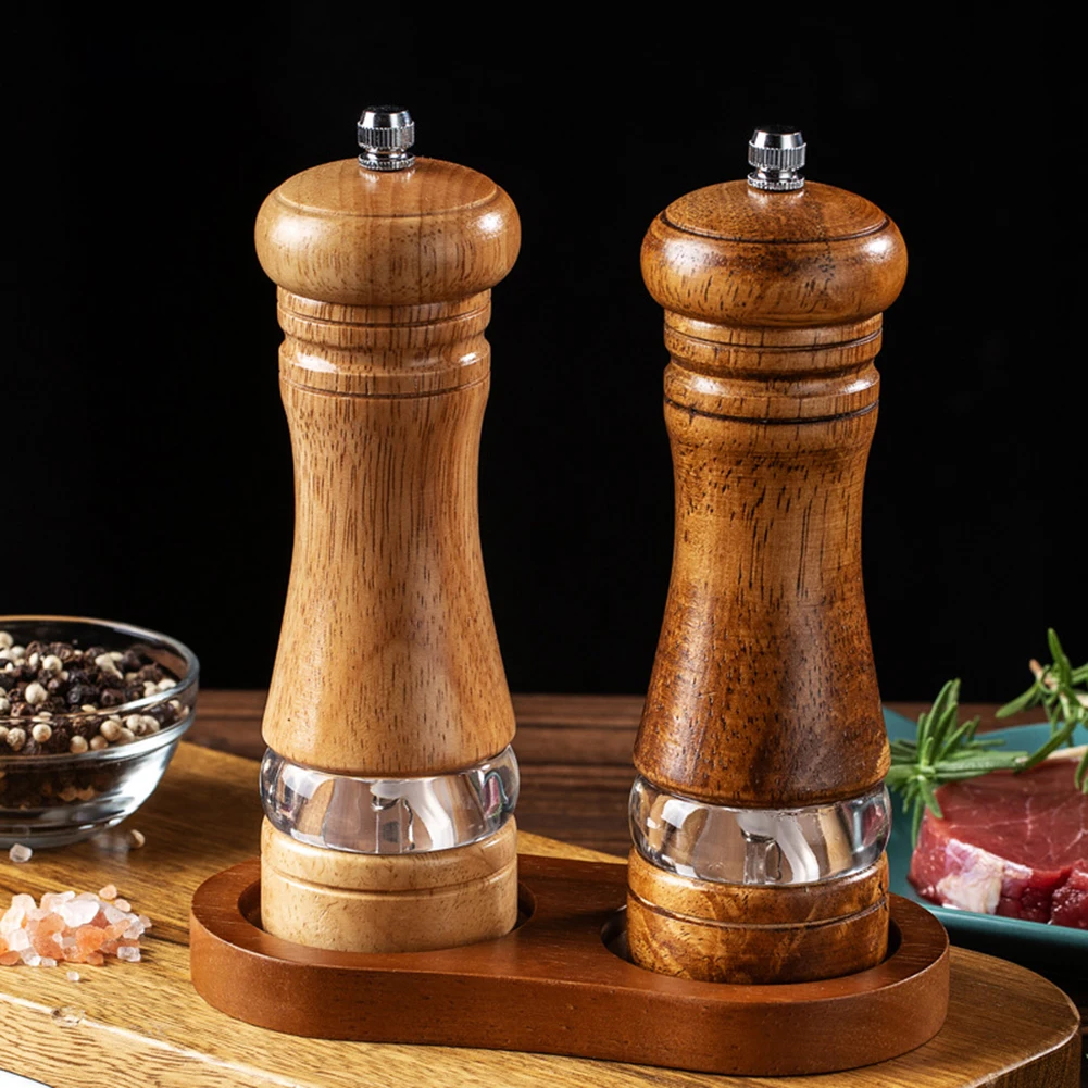 6inch Manual Pepper Grinder Wooden Salt Pepper Mill Manual Freshly Ground Seasoning Bottle Acrylic Ceramic Core Grinding Bottle
6inch Manual Pepper Grinder Wooden Salt Pepper Mill Manual Freshly Ground Seasoning Bottle Acrylic Ceramic Core Grinding Bottle