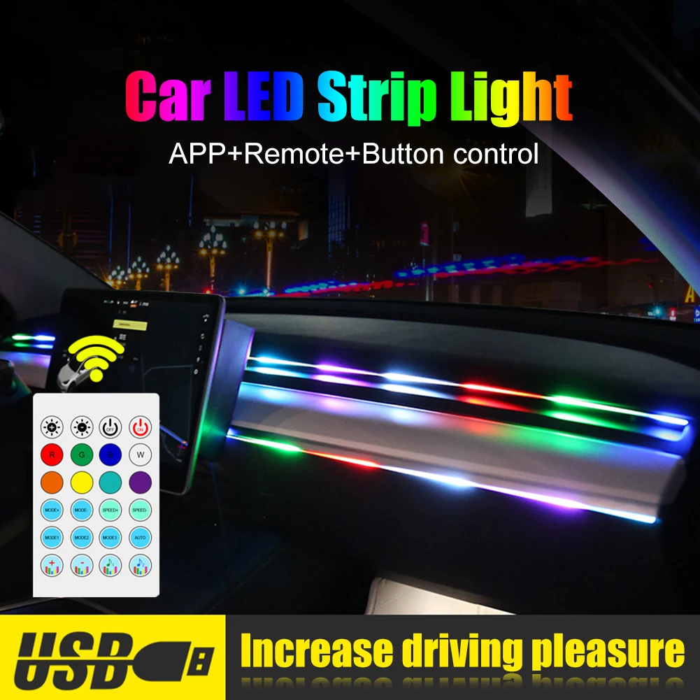 Car Interior Light 64 Colors Optical Auto LED Neon Light Flexible Atmosphere Strip Lamp APP Remote Control Music Sync Rope Light
Car Interior Light 64 Colors Optical Auto LED Neon Light Flexible Atmosphere Strip Lamp APP Remote Control Music Sync Rope Light