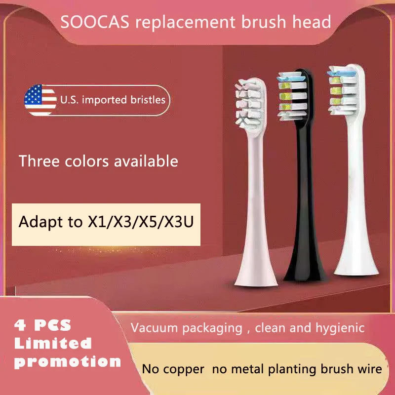 

2/4/6/8 PCS SOOCAS X3 X1 X5 Tooth Brush Head mi Mijia Toothbrush Heads Replacement For SOOCARE Sonic Electric Tooth Brush Heads
