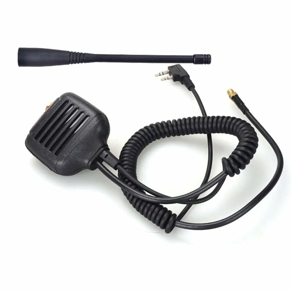 Ham Shoulder Speaker Mic with UHF Antenna for Walkie Talkie KENWOOD WOUXUN BAOFENG Radio PTT Microphone
Ham Shoulder Speaker Mic with UHF Antenna for Walkie Talkie KENWOOD WOUXUN BAOFENG Radio PTT Microphone