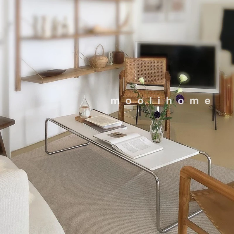 Living Room Side Table Stainless Steel Coffee Table Combination Korean Ins Modern White Coffee Table Loft Style Furniture ZXF
Living Room Side Table Stainless Steel Coffee Table Combination Korean Ins Modern White Coffee Table Loft Style Furniture ZXF