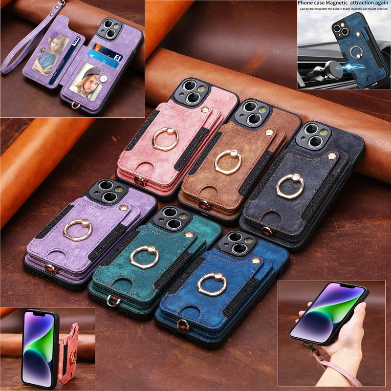 Finger Ring Flip Wallet Case Card Phone Case For iPhone 15 Plus 14 13 12 11 Pro XR X XS Max 6S 7 8 Magnetic Car Phone Back Cover
Finger Ring Flip Wallet Case Card Phone Case For iPhone 15 Plus 14 13 12 11 Pro XR X XS Max 6S 7 8 Magnetic Car Phone Back Cover