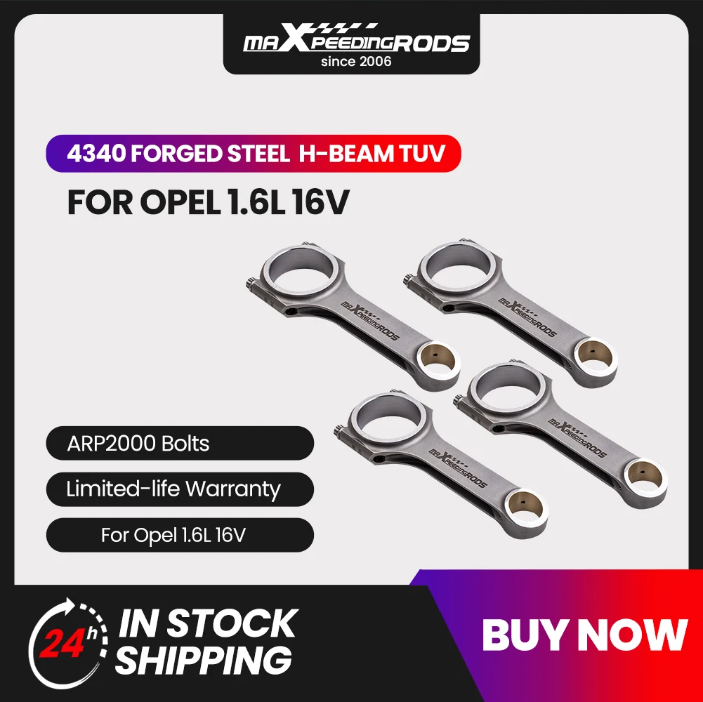 EN24 4340 Connecting Rods for Opel Vauxhall Corsa VXR Z16LER Z16LET ARP2000 Racing H Beam for 1.6 Conrod Floating Bellie TUV
EN24 4340 Connecting Rods for Opel Vauxhall Corsa VXR Z16LER Z16LET ARP2000 Racing H Beam for 1.6 Conrod Floating Bellie TUV