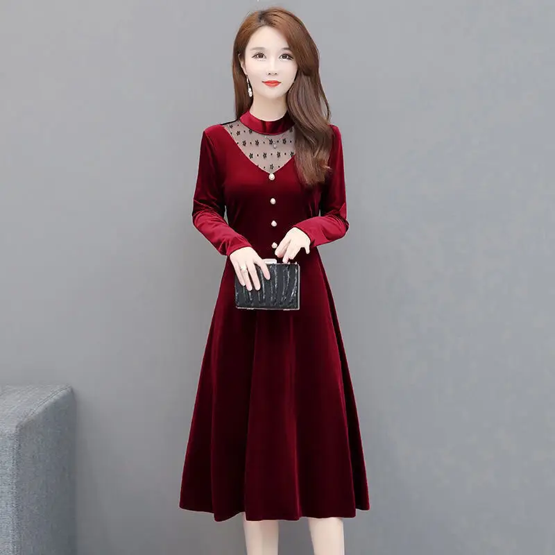 Женское бархатное платье-миди с длинным рукавом, большие размеры до 4XL
Женское бархатное платье-миди с длинным рукавом, большие размеры до 4XL