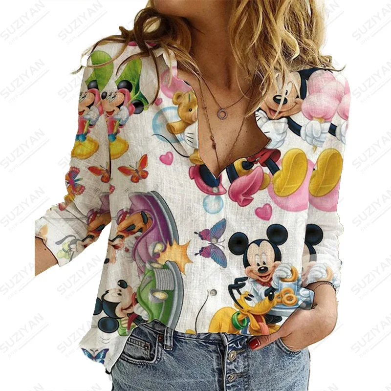 Fashion New Long Sleeve Casual Shirt Women'S Fashion Disney Mickey Minnie Temperament Long Sleeve Shirt
Fashion New Long Sleeve Casual Shirt Women'S Fashion Disney Mickey Minnie Temperament Long Sleeve Shirt