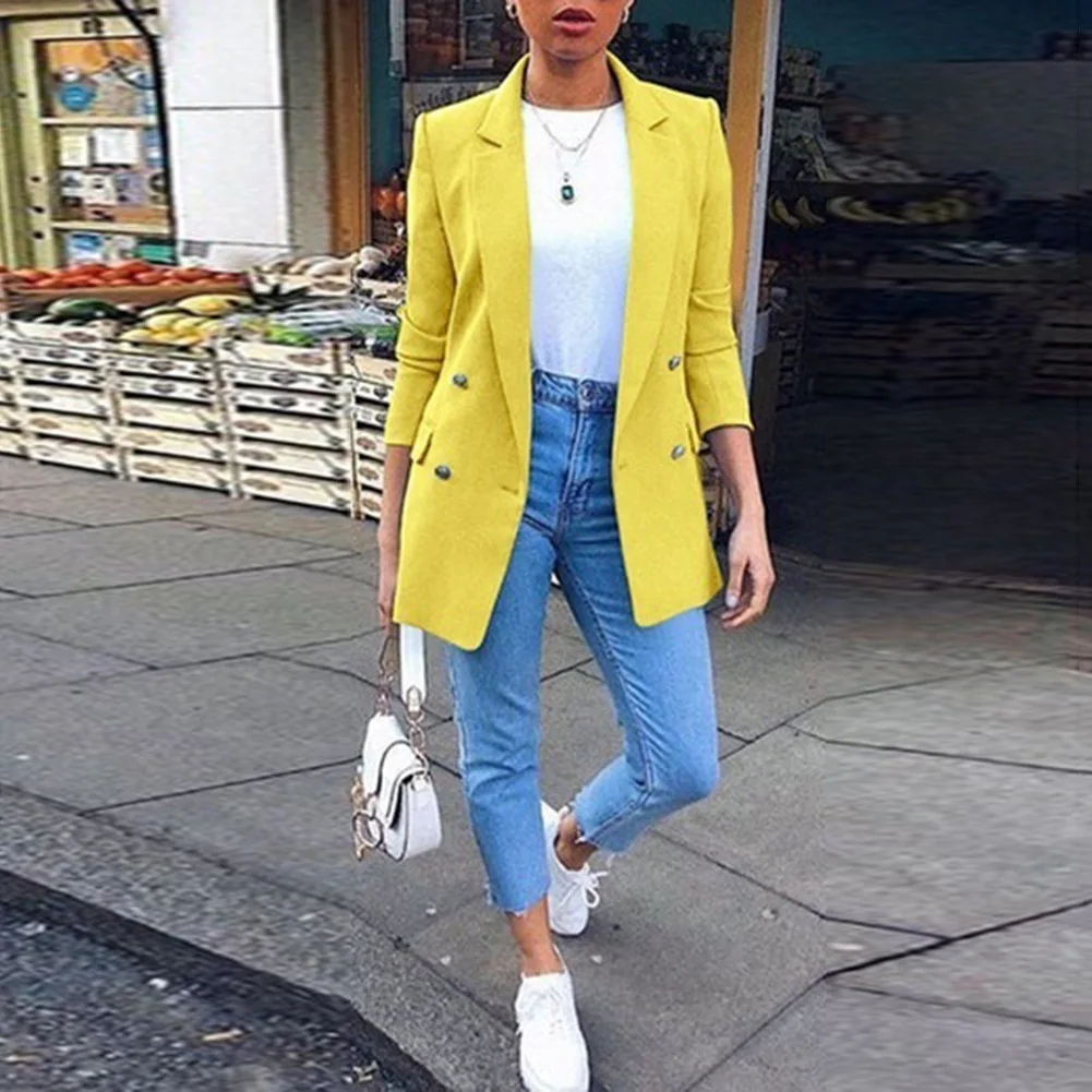 2022 European and American fashion lapel cardigan mid -length temperament suit outer jacket women
2022 European and American fashion lapel cardigan mid -length temperament suit outer jacket women