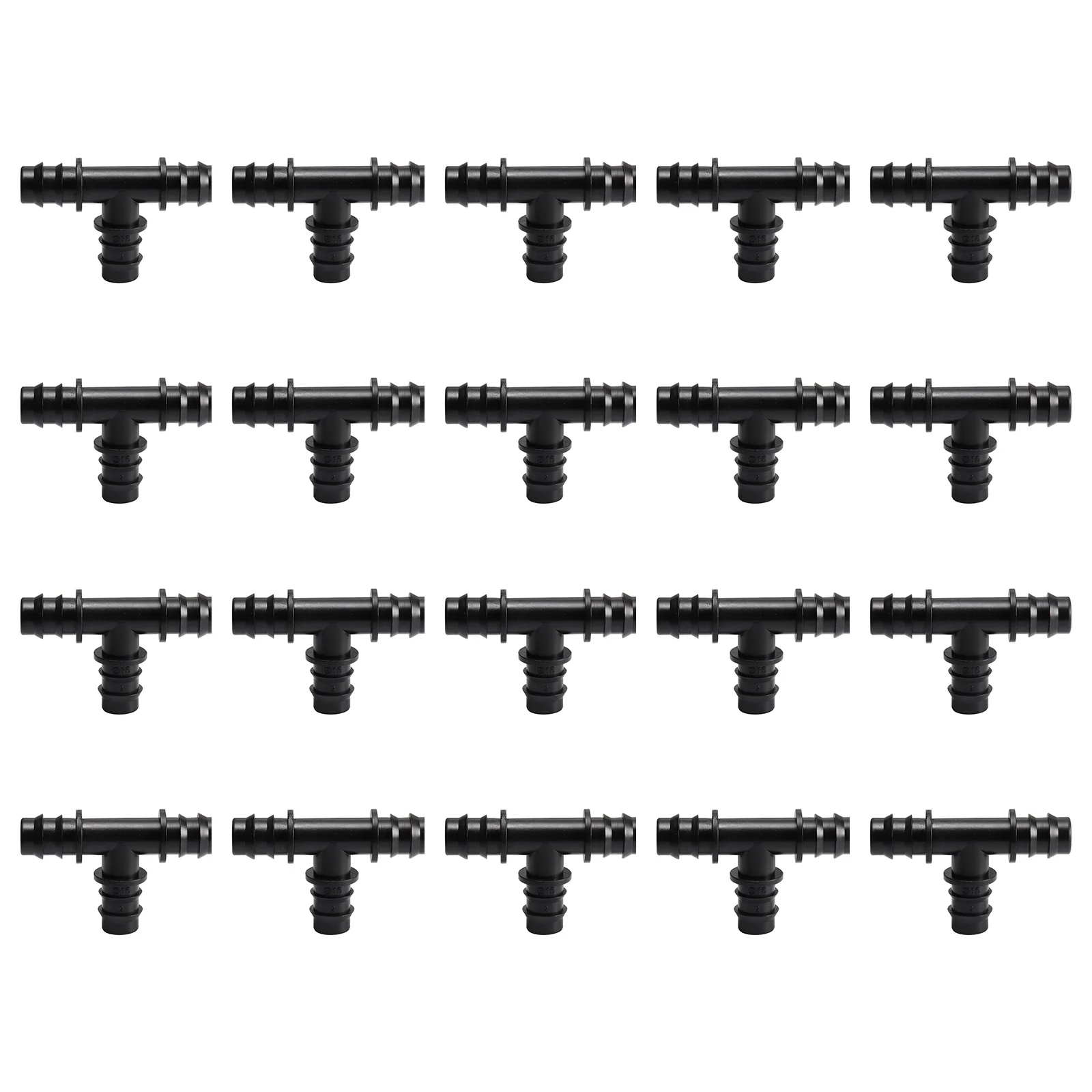 Garden Water Connection 1/2 In. Drip Irrigation Tubing Barb Tee (20-Pack) UV-resistant Black 30 PSI Hydroponics 16mm
Garden Water Connection 1/2 In. Drip Irrigation Tubing Barb Tee (20-Pack) UV-resistant Black 30 PSI Hydroponics 16mm