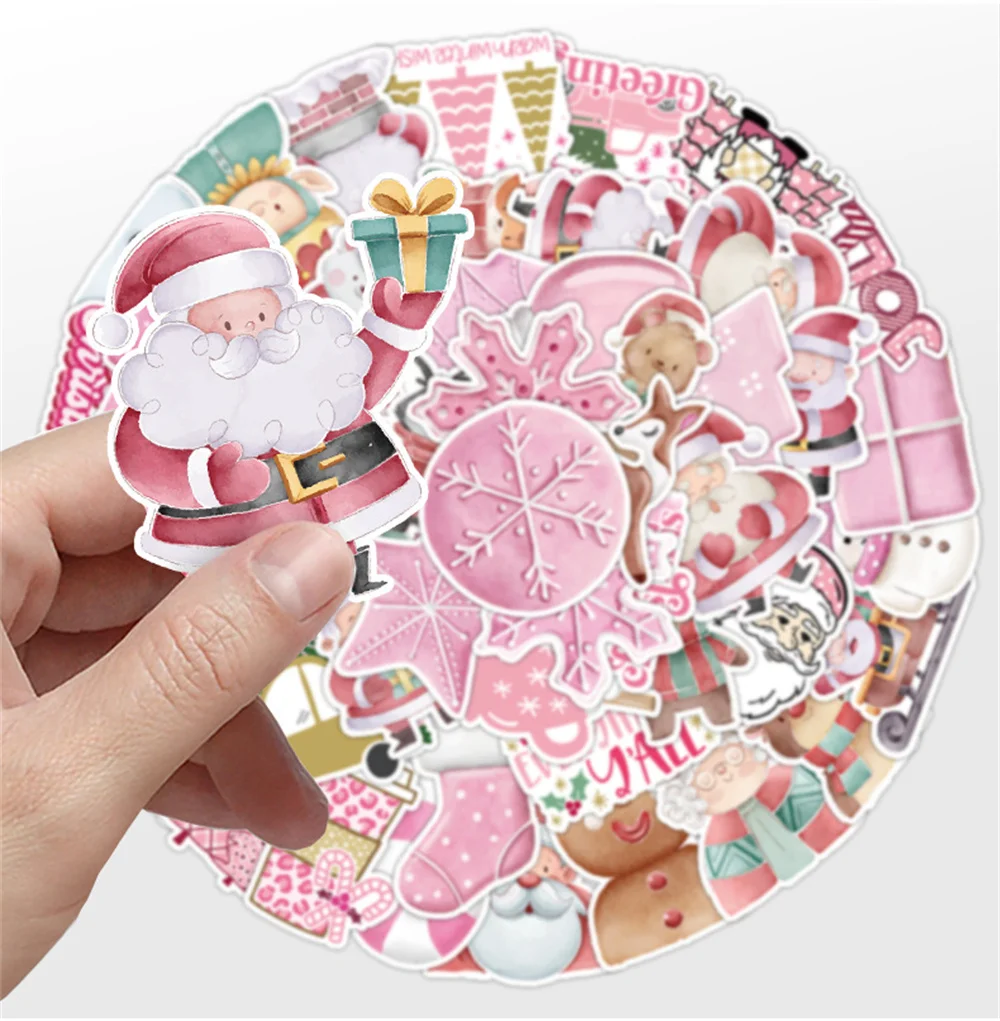 50pcs Vintage Merry Christmas Snowman Pink Stickers For Laptop Ipad Guitar Phone Scrapbook Cute Sticker Scrapbooking Supplies
50pcs Vintage Merry Christmas Snowman Pink Stickers For Laptop Ipad Guitar Phone Scrapbook Cute Sticker Scrapbooking Supplies