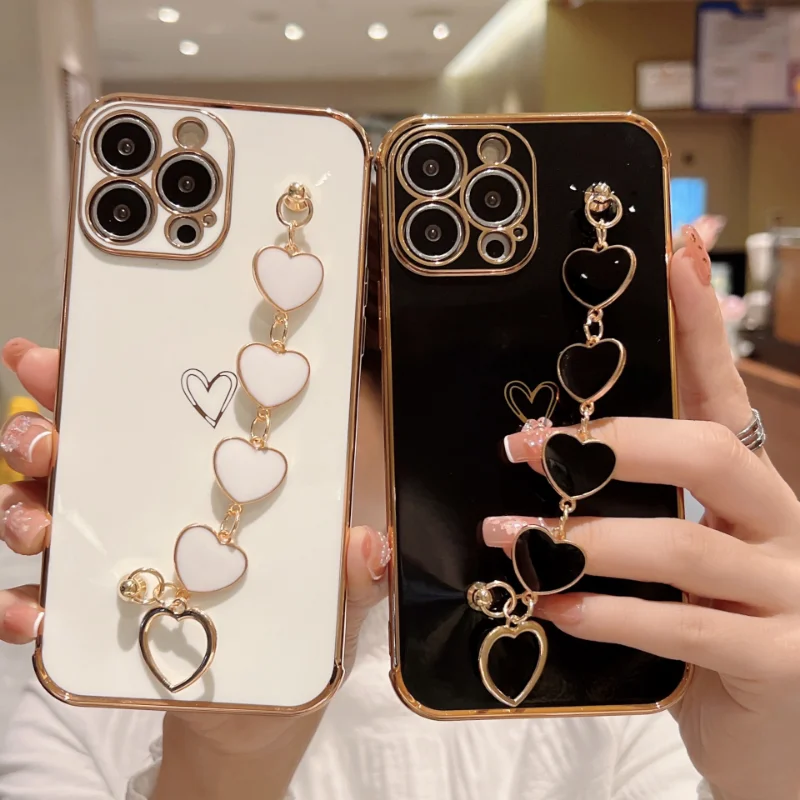 Echome Iphone 13 Cases IPhone 14 Pro Max Case Electroplated Bracelet Case Shockproof Wrist Strap Back Four Corner Fall Protector
Echome Iphone 13 Cases IPhone 14 Pro Max Case Electroplated Bracelet Case Shockproof Wrist Strap Back Four Corner Fall Protector